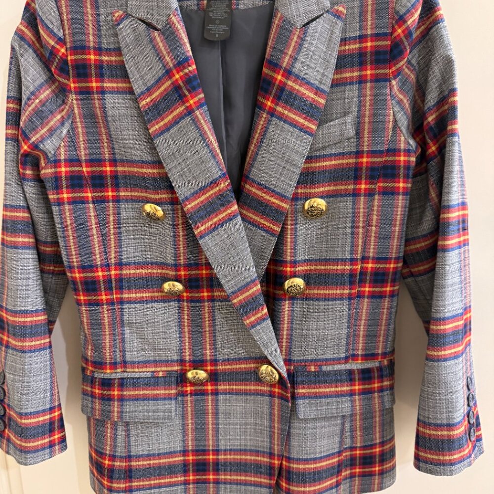 Smythe Plaid Double Breasted Blazer (8) & Karen Millen red top - Picture 2 of 13